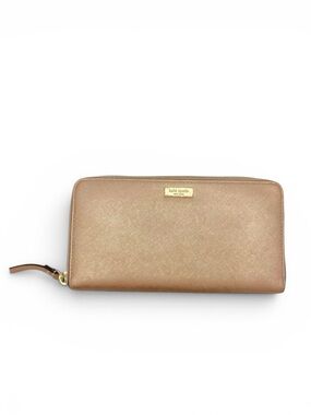Kate Spade Leather Rose Gold Accordion Wallet